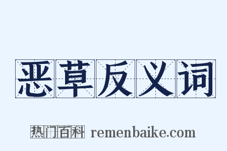 恶草反义词是什么意思的图片